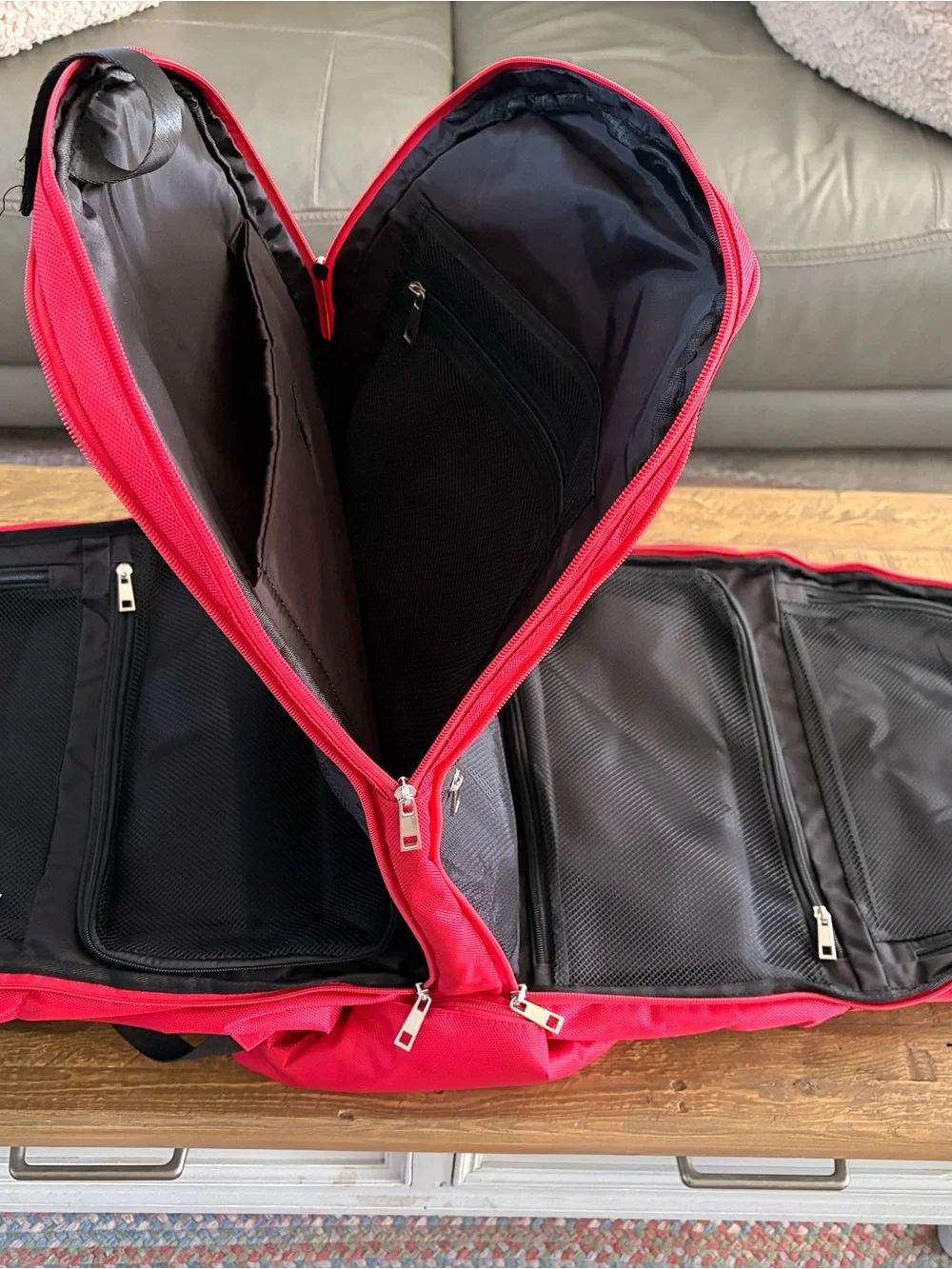 Sole Premise Men's Red Backpack with Top 'P' Logo - Travel & Work